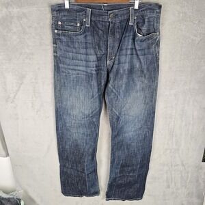 Levis 527 Jeans Men's 36x34 Dark Wash Blue Denim Boot Cut Work Chore Stretch